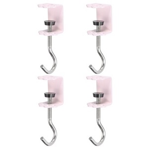 Unique Bargains Steel Adjustable Hanging Bag Desk Mount Utility Cat Claws J Hooks 4 Pcs - 1 of 4
