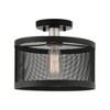 Livex Lighting Industro 1 - Light Semi-Flush Mount in  Black/Brushed Nickel - 2 of 4