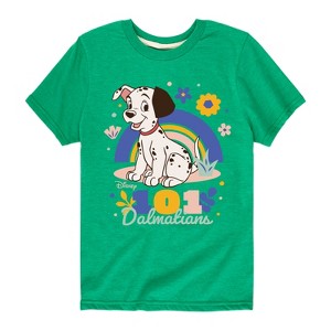 Boys' - 101 Dalmatians - Spring Flowers Short Sleeve Graphic T-Shirt - 1 of 4
