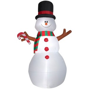 Gemmy Christmas Inflatable Animated Swiveling Snowman, 10 ft Tall, Multi - 1 of 4