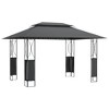vidaXL Gazebo with Roof Anthracite 157.5"x118.1"x106.3" Steel - 2 of 4