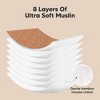 KeaBabies 5pk Organic Softe Muslin Burp Cloths for Baby Girls and Boys, Large Absorbent Burping Cloths for Babies, Baby Burp Clothes - 4 of 4