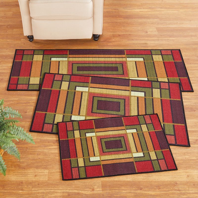 Collections Etc Elegant Color Block Rug, 4 of 6
