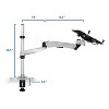 Mount-It! Laptop Desk Mount with USB Powered Cooling Fan Fits Up to 17" Screens - Silver - 4 of 4