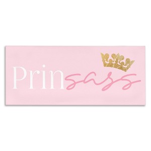 Stupell Industries Princess Sassy Girl Princess Pun Royal Crown Pink, 13" x 30" - 1 of 4