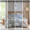 Full/Queen 3 Piece Floral Printed Cotton Duvet Cover Set - 2 of 4