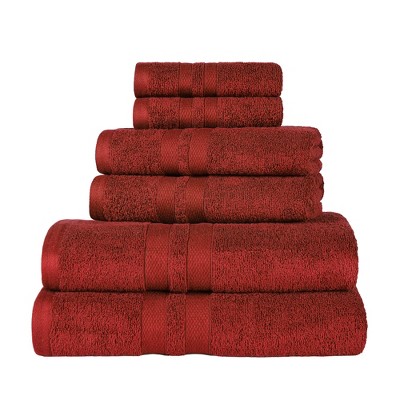 Egyptian Quality Cotton Highly Absorbent Solid Assorted 6-Piece Quick Drying Towel Set by Blue Nile Mills
