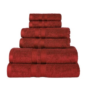 Egyptian Cotton Highly Absorbent Solid Assorted 6-Piece Quick Drying Towel Set by Blue Nile Mills - 1 of 4