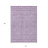 Lavender Lilac And Ivory Floral Washable Indoor Outdoor Area Rug - 3 of 4