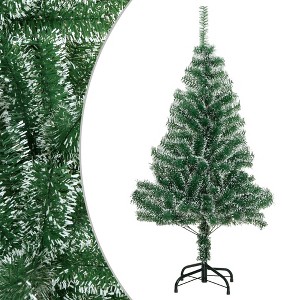 vidaXL Artificial Christmas Tree with Flocked Snow Green 59.1" - 1 of 4