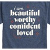 Men's - Instant Message - Beautiful Worthy Confident Loved Short Sleeve Graphic T-Shirt - 2 of 4