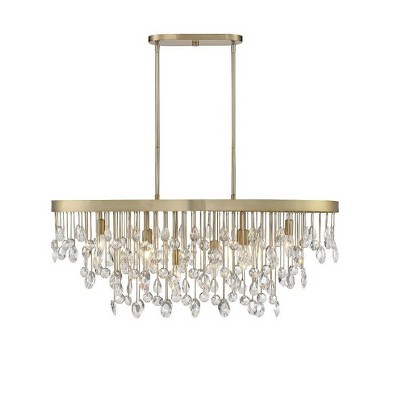 Savoy House Livorno 8 - Light Chandelier in  Noble Brass