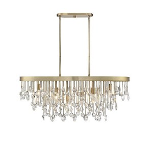 Savoy House Livorno 8 - Light Chandelier in  Noble Brass - 1 of 4