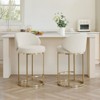 Spruce&Spring Upholstered Swivel Counter Bar Stool with Metal Frame and Arched Back - 2 of 4