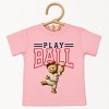 The Juniper Shop Play Ball Baseball Bear Toddler Short Sleeve Tee - 2 of 4