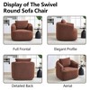 PAGED Swivel Upholstered Sofa High-Resilience Sponge Single Sofa with One Soft Pillow for Living Room, Home Office - 2 of 4