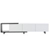 TIRAMISUBEST Modern Extendable TV Stand for TVs up to 80 Inches, Media Console Table with Drawers and Adjustable Feet - 4 of 4