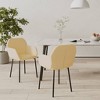 vidaXL Dining Chairs, 2 Pcs, Cream Velvet - 2 of 4