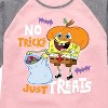 Girls' - SpongeBob SquarePants - No Tricks Just Treats Shirt Tail Raglan Graphic T-shirt - 2 of 4