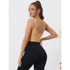 INSPIRE CHIC Women's Wireless Medium Support Push-Up Fixed Straps Workout Yoga Sleep Sports Bra 3 Packs - 2 of 4