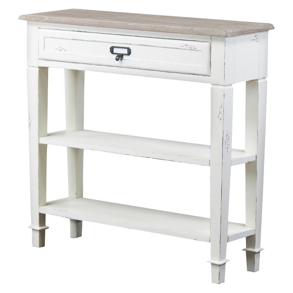 Photos - Coffee Table Dauphine Traditional French Accent Console Table 1 Drawer - Baxton Studio: