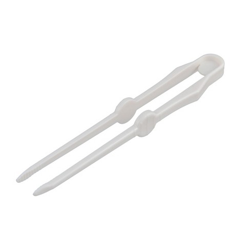 Unique Bargains Polypropylene Slip-proof Handle Easy Storage Dishwasher-safe Food Tongs White 1 Pc - image 1 of 4