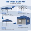 10'X10' Pop Up Canopy Tent with 3 Sidewalls, Beach Tent with One Push Setup, Outdoor Sun Shade for Parties, Camping, UPF 50+ All Weather Waterproof - 2 of 4