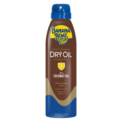 Banana Boat Dry Oil Clear Sunscreen Spray - SPF 4 - 6oz