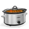 Heynemo Small Slow Cooker 4QT, Mini Food Warmer with 3 Heating Settings, Removable Ceramic Pot, Dishwasher Safe Glass Lid, Stainless Steel - 2 of 4