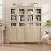 Tall Storage Cabinet with 2 Doors & Adjustable Shelves - Narrow Pantry Organizer for Kitchen, Bathroom, Dining Room, and Home Office - 4 of 4