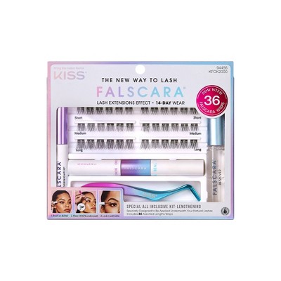 KISS Products Falscara Lash Extension Kit - Lengthening Wisps - 36ct