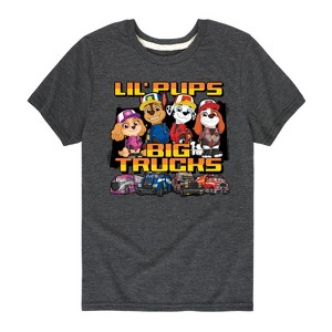 Boys' - Paw Patrol - Lil Pups Big Trucks Short Sleeve Graphic T-Shirt - 1 of 4