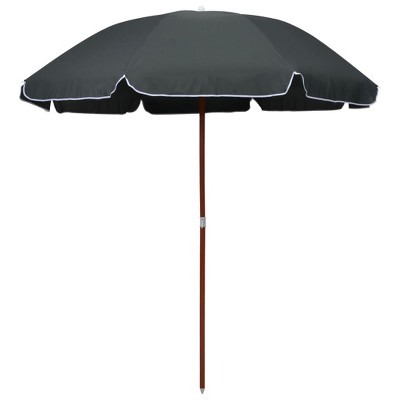 vidaXL Parasol with Steel Pole 94.5" Anthracite