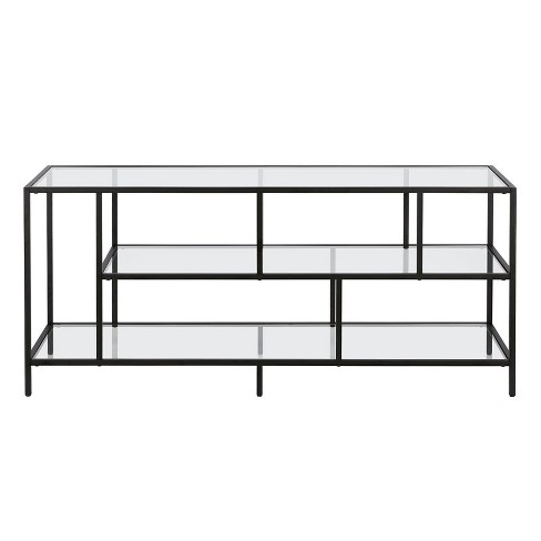 55 Inches Blackened Bronze Metal/glass Tv Stand - Henn&hart : Target