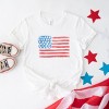Simply Sage Market American Flag Smudged Short Sleeve Tee - 3 of 4