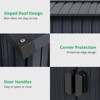 8x12 Ft Outdoor Storage Shed, Outdoor Metal Shed with Sloped Roof & Lockable Door, Backyard Garden Patio Lawn Outdoor Shed - 4 of 4