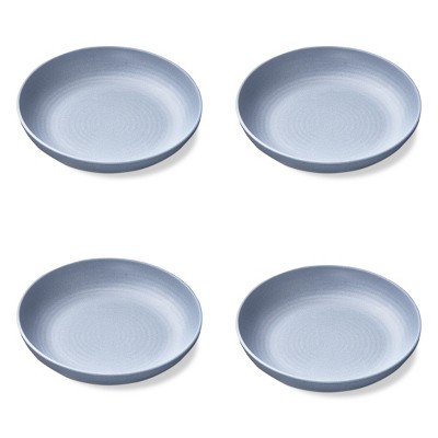 TAG Light Blue Brooklyn Melamine Brooklyn Melamine Plastic Dinning Butter/Bread Plate Dishwasher Safe Indoor/Outdoor 9.5x9.5 inch set 4