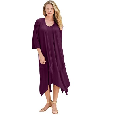 Roaman's Women's Plus Size Jacket Dress Set