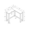 Contemporary Corner Accent Console Table for Entryway, Living Room & Bedroom - 3 of 4