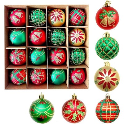 2.36 Inch Christmas Decorations Christmas Tree 16-Pack Premium Christmas Ball Ornaments