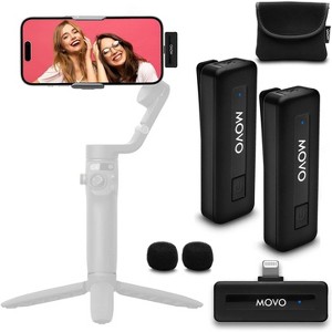 Movo Wireless Mini DI Duo Ultra Compact Wireless Lavalier Microphones for iPhone - 1 of 4