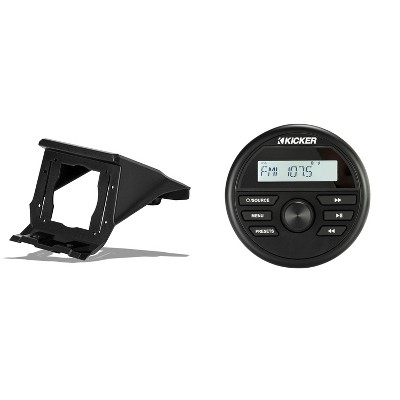 Kicker 46KMC2 Waterproof Radio bundled with Dash Kit Compatible with 2017-2021 CanAm X3