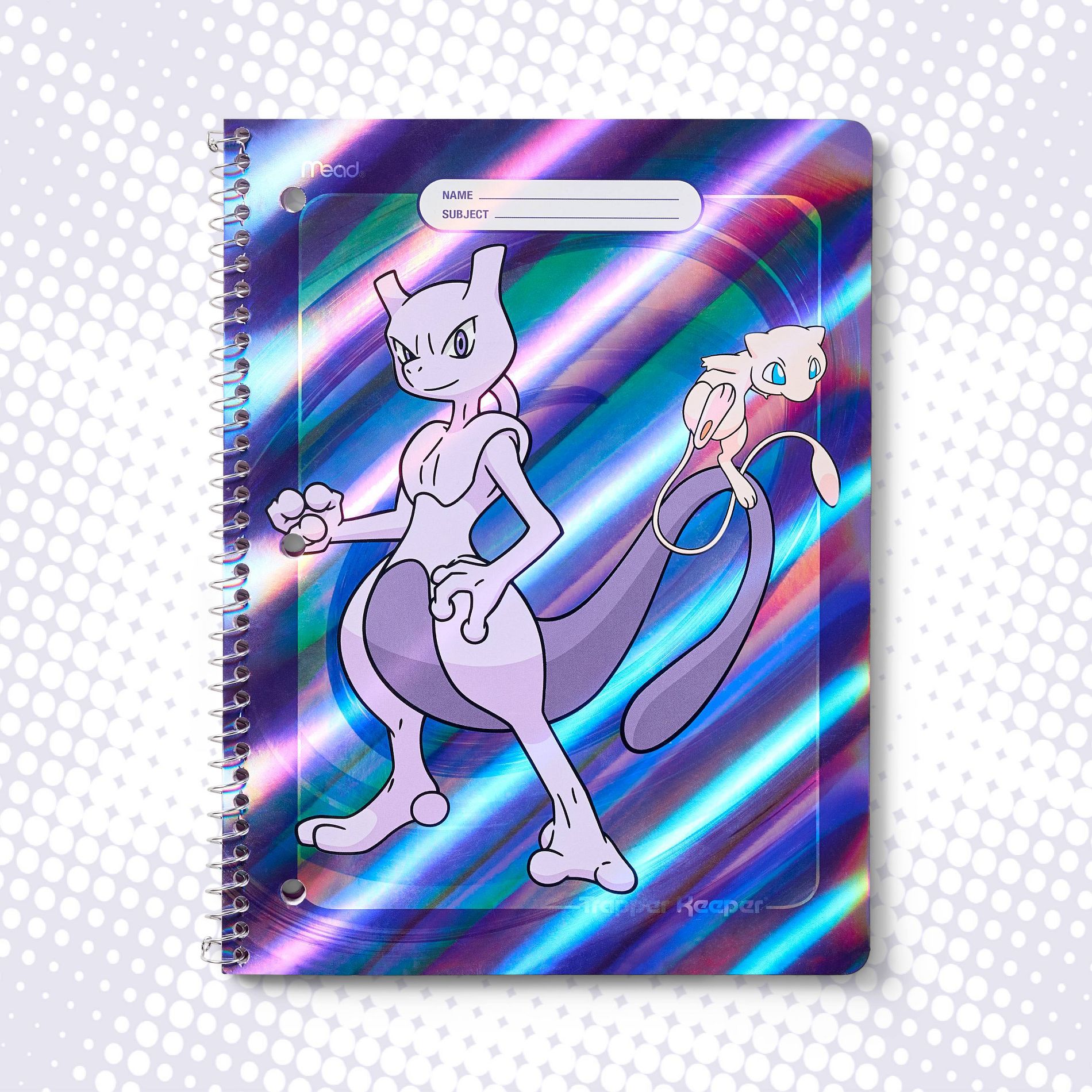 Mead 8"x10.5" College Ruled Pokémon Trapper Keeper Notebook Mew 80 Pages - Pokémon x Target