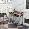 JUJABU Outdoor Utility Free Standing Stainless Steel Sink with Cold and Hot Water Pipe and Storage Shelf, 39 Inch - 3 of 4