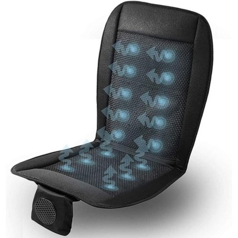 Black 12V Automotive Adjustable Temperature Comfortable Cooling Car Seat Cushion ZONETECH Cooling Car Seat Cushion 
