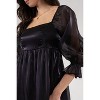 August Sky Women's Shimmer Satin Babydoll Dress - 4 of 4