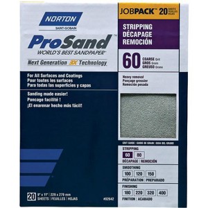 Norton ProSand 11 in. L X 9 in. W 60 Grit Aluminum Oxide Sandpaper 20 pk - 1 of 1