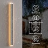 DORESshop 43 in. 30W 1-Light Matte Black Modern Integrated LED Outdoor Wall Light, Waterproof Porch Lantern 3000K/6000K - 4 of 4