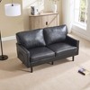 SKRAN Small Loveseat Sofa for Small Spaces, Comfy Small Couch for Bedroom with Thick Cushion, 2 Seater Couch Side Pocket for Living Room - 2 of 4