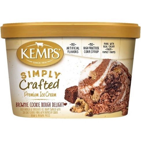 Kemps Simply Crafted Brownie Cookie Dough Delight Ice Cream - 48oz : Target